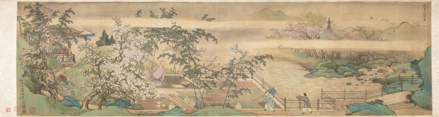 Page Header: Cleansing Medicinal Herbs in the Stream on a Spring Day (1703)