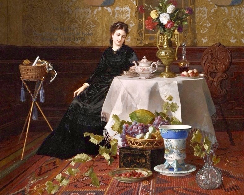 Taking Tea David Émile Joseph de Noter (Belgian, 1825-1875)